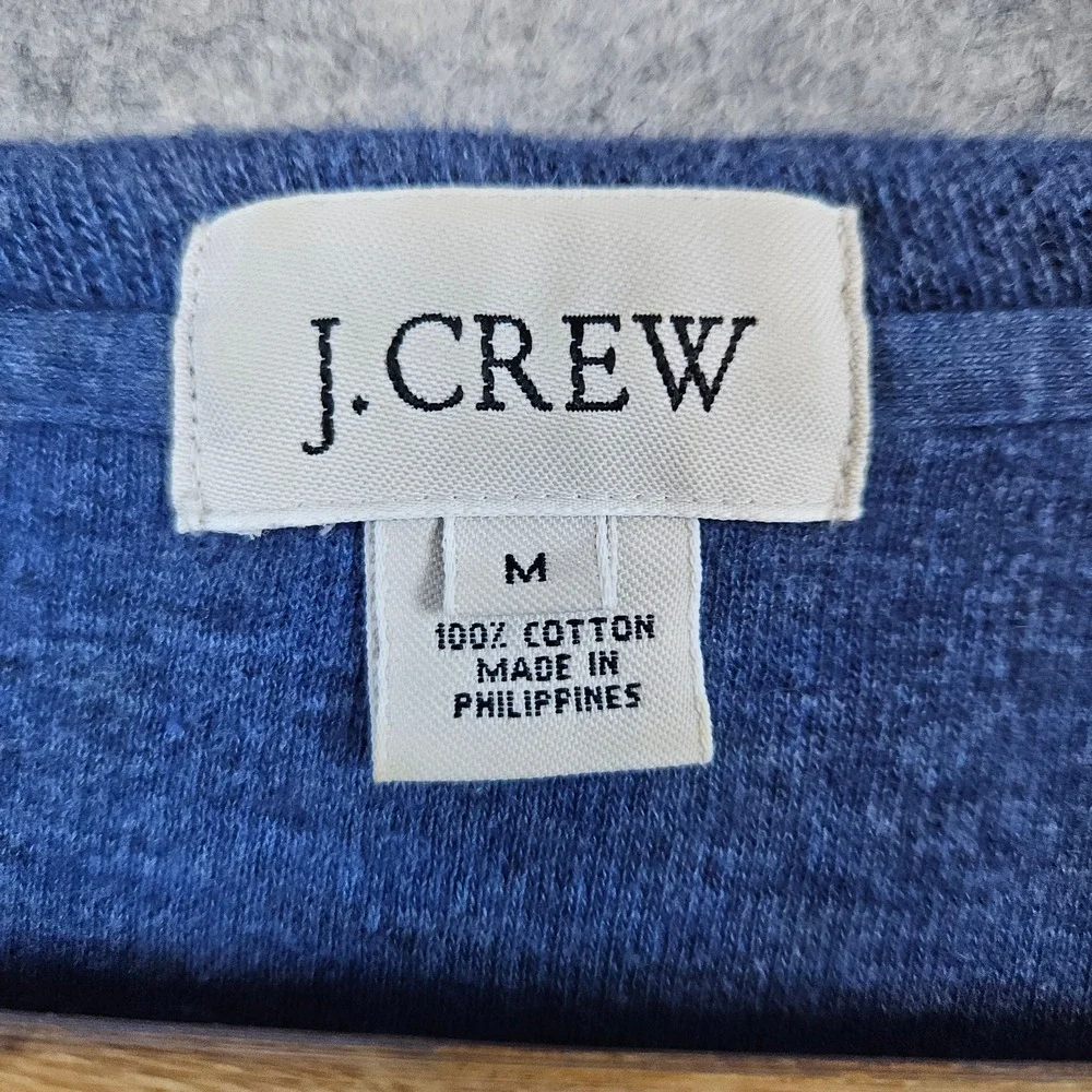 J Crew Men's Blue & Black Sweater Size M 100% Cotton Preppy Warm‎ Winter Church